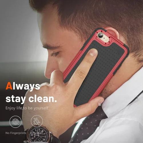 Vista 409 de Jeylly Funda para iPhone SE/Funda para iPhone 5S, Exterior de Plástico Duro que Absorbe Golpes + Interior de Silicona de Goma Defensor contra