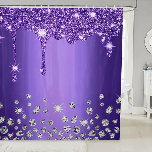 Vista 46 de Cortina de baño de flores de margarita para niños y niñas, cortina de ducha floral para decoración de baño, 72 x 72 pulgadas, retro, floral