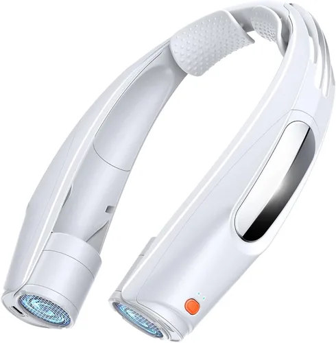 Vista 10 de ZEEFO Ventilador de cuello portátil, ventilador personal manos libres, funciona con batería de 6000 mAh, ventilador recargable USB con 6 velocidades