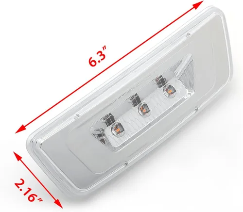 Vista 6 de Xotic Tech - Lámparas LED de señal de marcador lateral con lente transparente, compatible con Kenworth T680 T700 T880 Peterbilt 567, ámbar 3-SMD