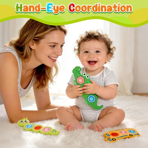Vista 3 de Juguete sensorial antiestrés de 3 piezas para niños pequeños de 3 a 5 años, juguetes Montessori para niños mayores de 3 a 5 años, juguete de viaje