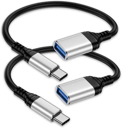 Vista 8 de Adaptador USB C a USB - 5Gbps [paquete de 2] Adaptador USB C 3.0 OTG para Android USBC Male to USB Female Adapter, Type C OTG Cable Converter