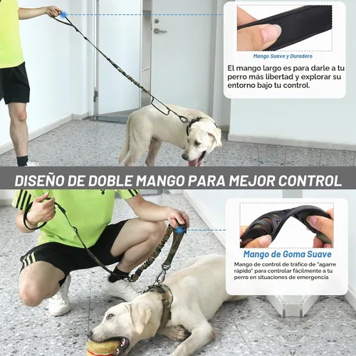 Vista 7 de Hotsky Bungee táctico que absorbe los golpes, correa fuerte para perro, CP