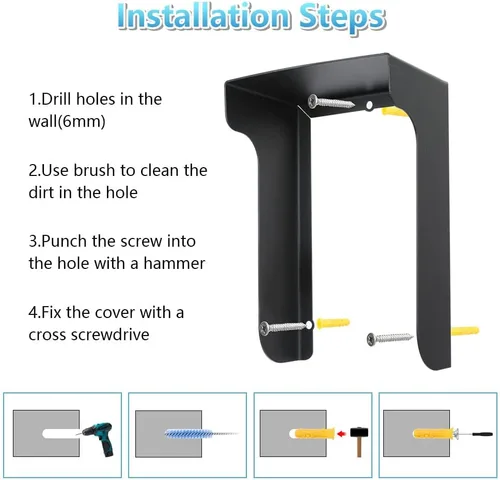 Vista 8 de Cubierta de metal para timbre de puerta compatible con timbre de batería con anillo, Plus, Pro (2026), parpadeo, Google Nest, Arlo/Eufy/AOSU, timbre