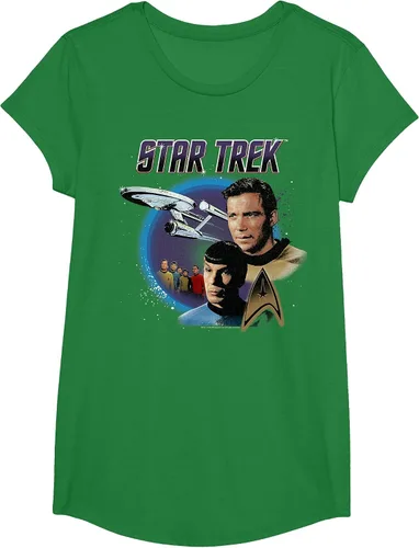 Vista 72 de Star Trek Original Series Vintage Enterprise T-Shirt Baby Blue