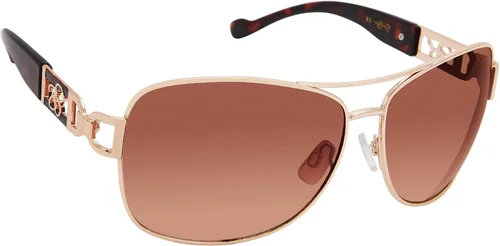 Vista 2 de Jessica Simpson J5713 Lavish Metal UV Protective Rectangular Sunglasses Glam Gifts for Women 67 mm