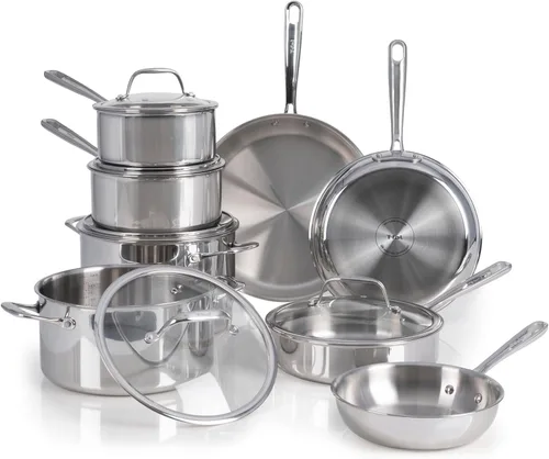 Vista 12 de T-Fal Pro Tri-Ply - Juego de utensilios de cocina de acero inoxidable de 3 piezas, utensilios de cocina por inducción, apto para horno a 500°F
