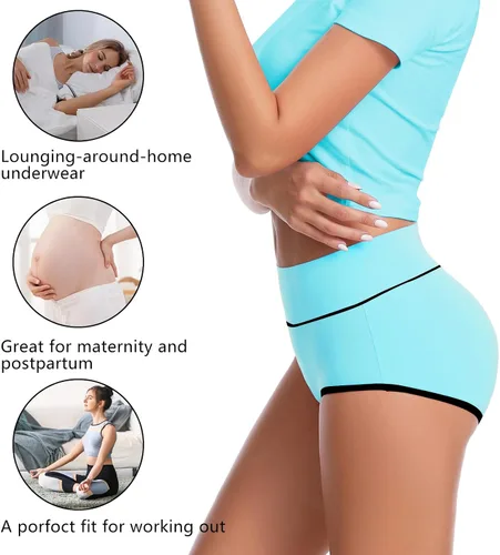 Vista 4 de Migbean Ropa interior de cintura alta para mujer, ropa interior para mujer, bragas para mujer, ropa interior de talla grande para mujer, bragas