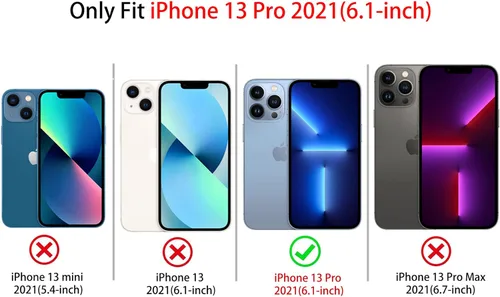 Vista 3 de NITITOP Funda para iPhone 13 Pro con flores de encaje transparente - Negro