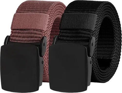 Vista 49 de UNGGJKB Men's Tactical Belt, Nylon Casual Elastic Belt, Work Belt That Can Be Cut And Adjusted