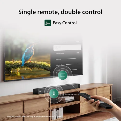 Vista 8 de Toshiba Barra de sonido C210WR 2.1 CH con subwoofer inalámbrico, Dolby Audio, DTS Virtual:X, Easy Control, 6 modos de ecualización, Bluetooth 5.4