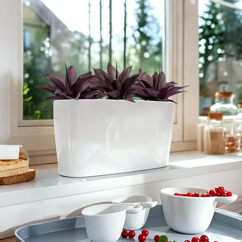 Vista 3 de Ttranewsoo Plantas Artificiales de Agave para Interiores, Resistentes a los Rayos UV, Maceteros Falsos de Agave para Decoración Exterior, Plantas