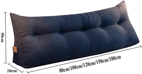 Vista 6 de Almohada de cojín grande suave y cómoda para el respaldo del cabecero para leer Descanso en cama individual, soporte de cuña triangular transpirable