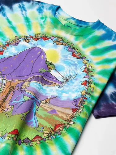 Vista 3 de Liquid Blue Camiseta Mushroom Haven para hombre, Azul