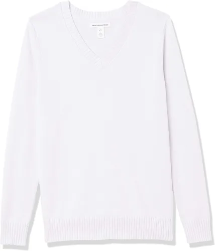 Vista 5 de Suéter Tienda Essentials para mujer, 100% algodón, de manga larga, con cuello en V