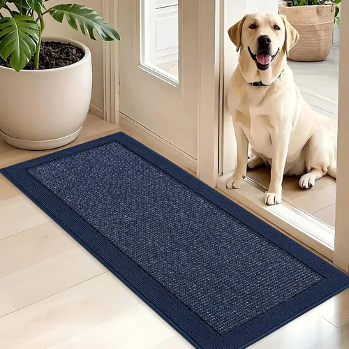 Vista 52 de BEQHAUSE Tapete para puerta interior de 20 x 32 pulgadas, tapete antideslizante para entrada, lavable, resistente a la suciedad, tapete