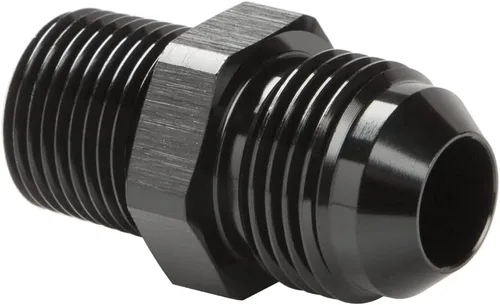 Vista 52 de 3AN macho Flare a 1/4 NPT tubo macho 90 grados codo adaptador unión aluminio negro