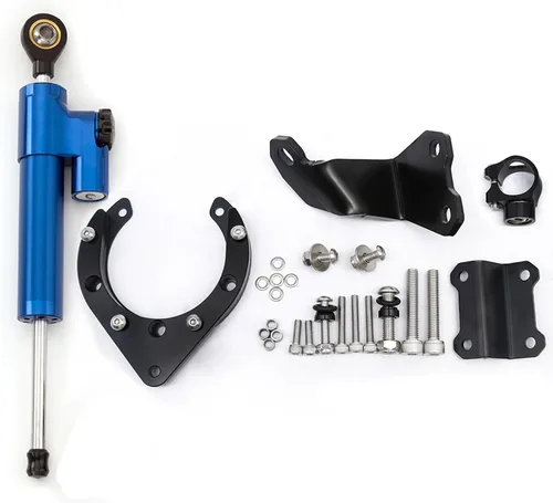 Vista 13 de PROCNC - Kit de soporte de montaje estabilizador de aluminio para motocicleta CNC para Yamaha MT07 FZ07 2020 2021 2022 2023 (negro + negro)