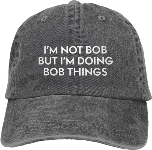 Vista 7 de Funny Hat Im Not Bob But Im Doing Bob Things Hat Men Dad Hat Trendy Caps