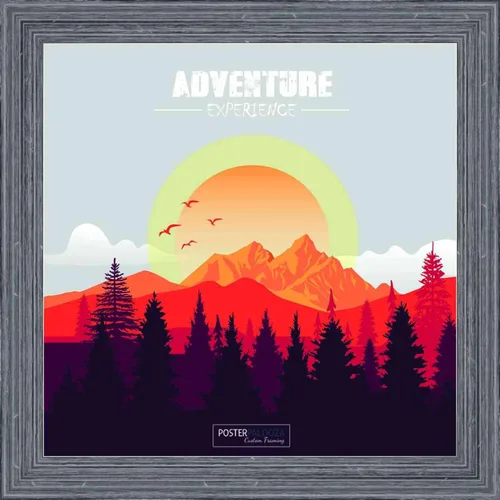 Vista 5 de Poster Palooza 3x3 Inch Rustic Complete Wood Square Picture Frame with UV Acrylic Plexiglass, Foam Board Backing & Hardware Included - 3x3 Inch Frame