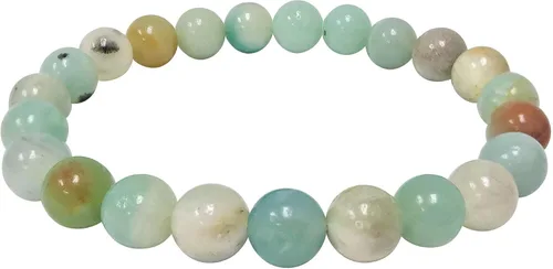 Vista 550 de Gem Avenue Handmade Round Bead Stretch Bracelet Unisex Natural Stone Beaded Jewelry for Men & Women, Elastic Wristband for Daily Wear