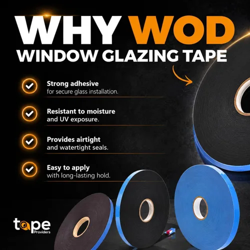 Vista 2 de WOD Cinta de montaje de espuma de doble cara, 1/8 pulgadas de grosor x 1/2 pulgada x 75 pies. Resistente a la intemperie para rellenar huecos