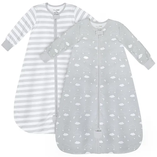 Vista 51 de Mama Cheetah Saco de dormir para bebé de 0.5 TOG, Manta portátil de algodón orgánico para bebé con cremallera bidireccional, Saco de dormir