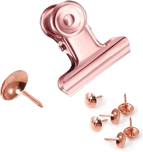 Vista 13 de Pinzas Bulldog con agujero para pasador, clips de archivo de papel con resorte fuerte, clips de metal pequeños, abrazaderas de sellado para bolsas