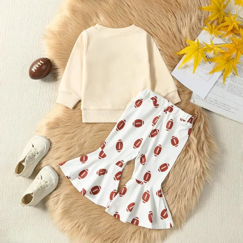 Vista 20 de Traje de Halloween para bebé niña, manga larga, cuello redondo, letras de fantasma, parte superior con estampado de fantasma, parte inferior