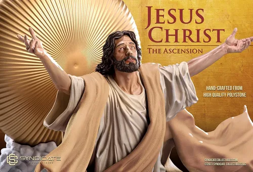 Vista 9 de Escultura de estatua de Polystone de primera calidad a escala 1:4 de la Ascensión de Jesucristo Edición de bata bronceada a escala 1:4