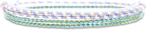 Vista 13 de Made by Nami 2 piezas de pulseras de cuerda de onda para tobillo para mujer, impermeables y ajustables, pulsera de tobillo delgada trenzada Conjunto