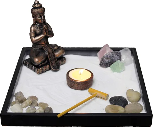 Vista 6 de Nature´s Mark Kit de decoración de mesa de jardín Zen con accesorios