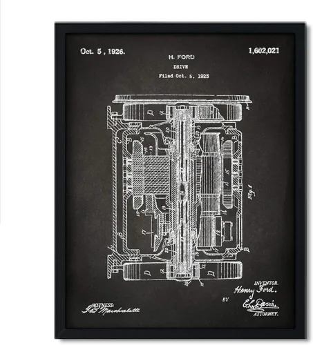 Vista 69 de Andaz Press Póster de decoración de pared con estampado de patente de pizarra, 8.5 x 11 pulgadas, aviones, trenes, automóviles, póster de patente