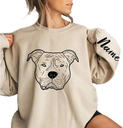 Vista 4 de Regalos personalizados para amantes de los perros, sudadera de perro para mujer, camisas de mamá para mujer