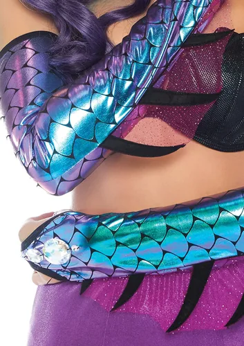 Vista 3 de Leg Avenue Kit de disfraz de sirena de 2 piezas para mujer Morado