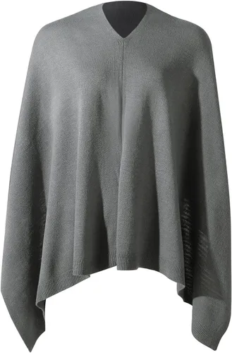 Vista 75 de Fomolom Ponchos para mujer, versátil, ligero, tejido sólido, chal envolvente, bufanda, accesorios para mujer