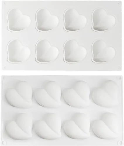 Vista 4 de Molde de silicona para chocolate con forma de corazón, accesorios para tartas, moldes de cocina, cubitos de hielo, galletas, pastelería, molde
