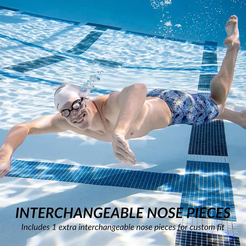 Vista 5 de Sporti Gafas de natación unisex para adultos, antiempañamiento sueco/sueco premium/sueco espejo + correa elástica