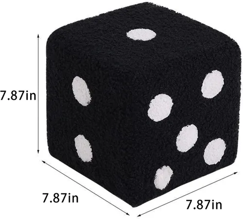 Vista 3 de Taburete de pie suave, cómodo, simple, cálido, resistente, base cubo, taburete para el hogar, sala de estar, dormitorio (negro)
