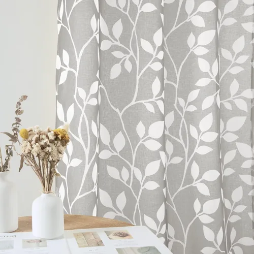 Vista 2 de XTMYI Cortinas pequeñas para ventana de sótano, mini cortinas cortas para ventanas, 24 pulgadas de largo, gris claro
