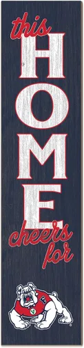 Vista 40 de KH Sports Fan Letrero de Alabama Crimson Tide This Home Cheers for Porch Leaner, 11 x 46 pulgadas, carmesí de marea carmesí; muestra tu espíritu