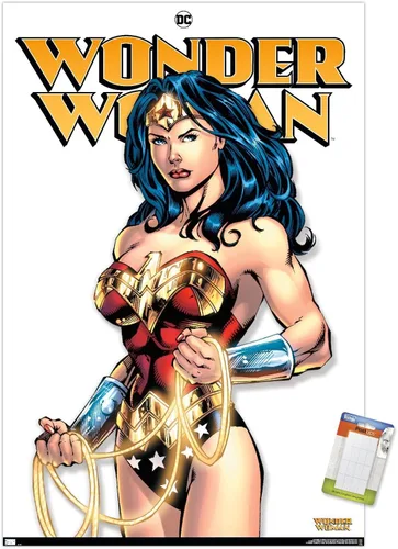 Vista 12 de Trends International DC Comics Wonder Woman - Póster de pared, 22.4 pulgadas de largo x 14.7 pulgadas, versión enmarcada de madera de granero