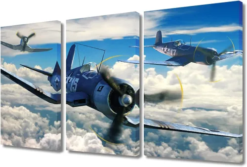 Vista 43 de Lienzo decorativo para pared de niños, decoración de dormitorio de adolescentes de la Segunda Guerra Mundial, imágenes en pared para decoración