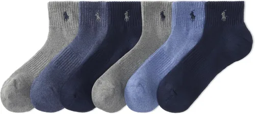 Vista 7 de Polo Ralph Lauren Paquete de 6 calcetines deportivos para hombre Negro