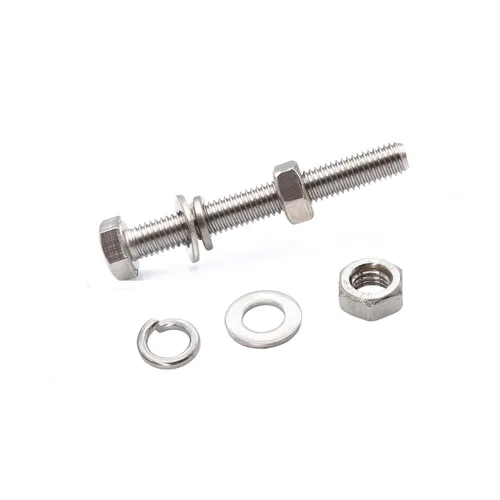 Vista 8 de 1 paquete M10 x 170mm Tornillos hexagonales pernos hexagonales con tuercas hexagonales M10 arandelas planas/arandelas de resorte de bloqueo