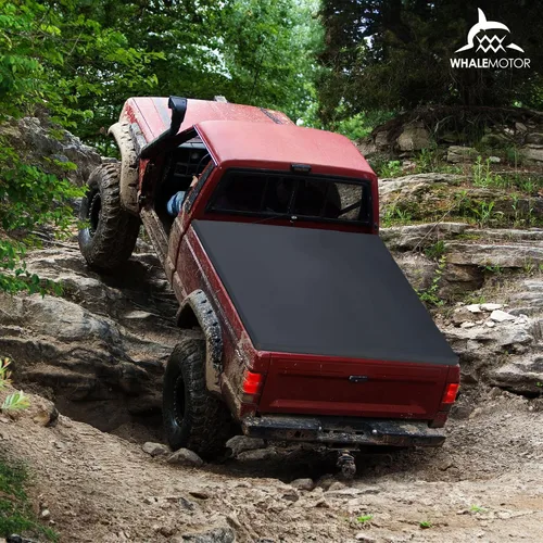 Vista 8 de Funda para tonneau de camioneta compatible con Ford Ranger 2019 2020 2021 2022 2023 5 pies de caja corta, estilo plegable suave (triple pliegue)