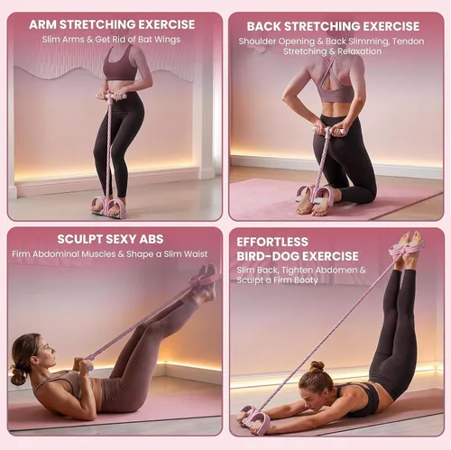 Vista 6 de Saker - Banda elástica multifunción de resistencia para yoga, bandas de fitness de todos los niveles para fortalecimiento, estiramiento