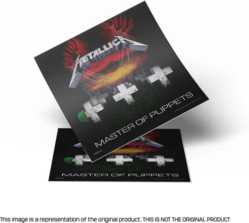 Vista 6 de Pyramid America: Metallica: Master of Puppets - Impresión de la portada del álbum de 12 x 12 pulgadas, obra de arte clásica de banda de rock