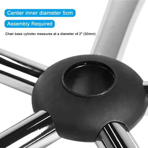 Vista 3 de Frassie Base de silla de oficina de 25 pulgadas con 5 ruedas, universal, resistente, 2500 libras, repuesto de pieza de base de silla de metal