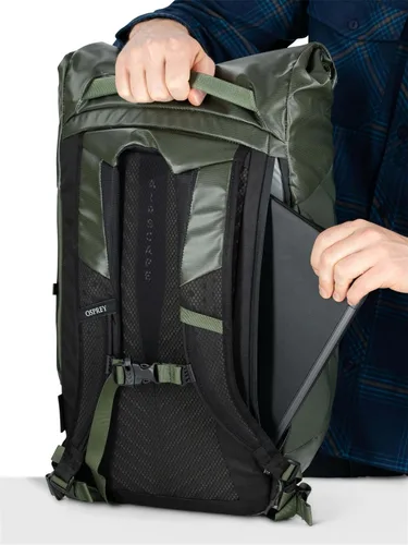 Vista 10 de Osprey Mochila para portátil Transporter con tapa enrollable, color azul Venturi Venturi Azul